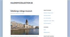 Desktop Screenshot of kulenoviccollection.se